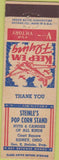 Matchbook Cover - Steinle's Popcorn Stand Sidney OH WWII Arrow Homefront