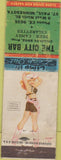 Matchbook Cover - The City Bar ST Paul MN pinup WORN