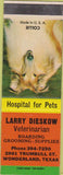 Matchbook Cover - Larry Dieskow Veterinarian Wonderland TX Collie SAMPLE