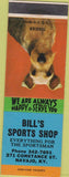 Matchbook Cover - Bill's Sports Shop Navajo KY Terrier SAMPLE