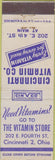 Matchbook Cover - Cincinnati Vitamin Co OH