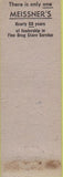 Matchbook Cover - Scholl's Meissner's Fountain drugs La Porte IN