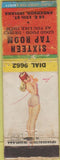 Matchbook Cover - Sixteen Tap Room Anderson IN Pinup WORN