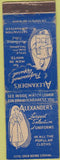 Matchbook Cover - Alexander's Uniforms Girlie Hosiery Chain WORN