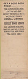 Matchbook Cover - Schulz Book Store Rochester NY Federal