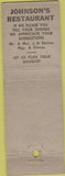 Matchbook Cover - Johnson's Restaurant Dunn NC