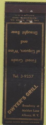 Matchbook Cover - Dwyer's Grill Albany NY