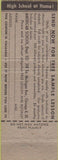 Matchbook Cover - Home School  American School