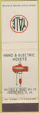 Matchbook Cover - Yale Hand Electric Hoists Philadelphia PA