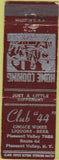 Matchbook Cover - Club 44 Pleasant Valley NY