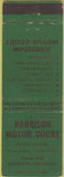 Matchbook Cover - Harrison Motor Court Harrison AR