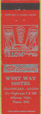 Matchbook Cover - West Way Motel Alliance NE