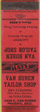 Matchbook Cover - Van Buren Tailor Shop Phoenix AZ WEAR