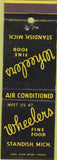 Matchbook Cover - Wheelers Fine Foods Standish MI