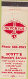 Matchbook Cover - Scott's Standard oil gas Pine Run MI