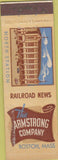 Matchbook Cover - Armstrong Railroad News Boston MA