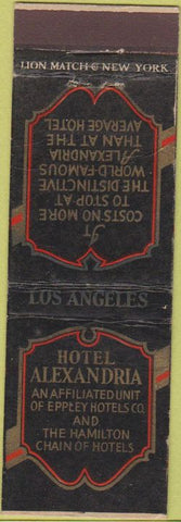 Matchbook Cover - Hotel Andexandria Los Angeles CA Long WEAR