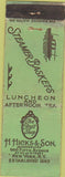 Matchbook Cover - H Hicks Son New York City Steamer Baskets Long