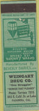 Matchbook Cover - Weingart Drug Pasadena CA Universal long