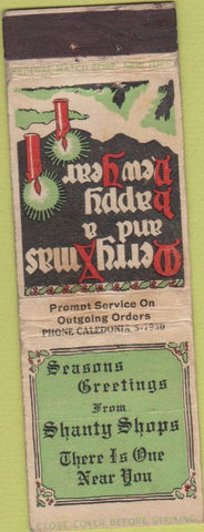 Matchbook Cover - Shanty Shops Federal long WORN New York City
