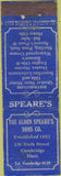 Matchbook Cover - Alden Speare's Sons Cambridge MA oil gas Quaker State WORN