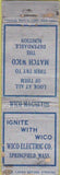 Matchbook Cover - Match Wico Ignitiion Springfield MA Federal POOR long