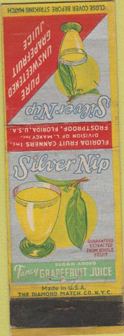 Matchbook Cover - Silver Nip Grapefruit Juince Florida soda?