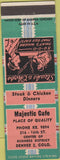 Matchbook Cover - Majestic Cafe Denver CO