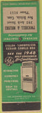 Matchbook Cover - GE Air Conditioners 1948 Twichell Miliski New Britain CT