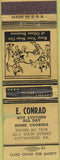 Matchbook Cover - E Conrad Restaurant Pittsburgh PA STAINED girlie back