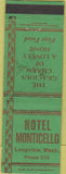 Matchbook Cover - Hotel Monticello Longview WA WEAR