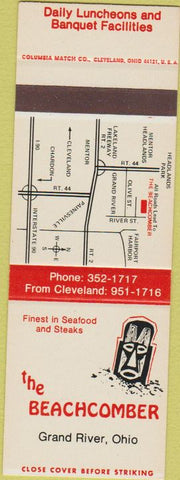 Matchbook Cover - The Beachcomber Grand River OH tiki SAMPLE