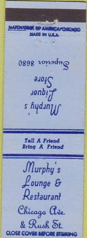 Matchbook Cover - Murphy's Liquor Store Chicago IL bar restaurant