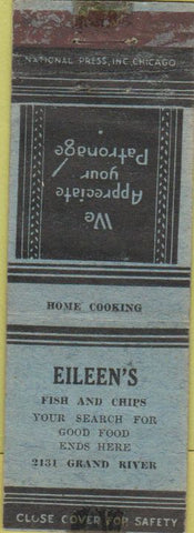 Matchbook Cover - Eileen's Okemos MI WORN