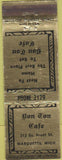 Matchbook Cover - Bon Ton Cafe Marquette MI