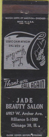 Matchbook Cover - Jade Beauty Salon Chicago IL girlie