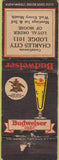 Matchbook Cover - Charles City IA Moose Lodge Budweiser Beer