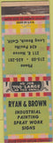 Matchbook Cover - Ryan  and  Brown Painting Long Beach CA