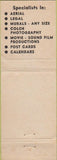 Matchbook Cover - Gallagher's Studio of Photography Duluth MN WEAR