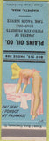 Matchbook Cover - Plains Oil Co Wauneta NE oil gas CREASE pinup