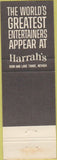 Matchbook Cover - Harrah's Reno Lake Tahoe NV casino girlie
