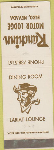 Matchbook Cover - Ranchinn Motor Lodge Elko NV