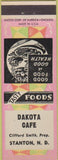 Matchbook Cover - Dakota Cafe Stanton ND