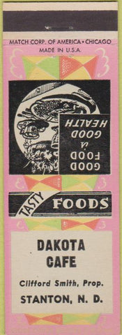 Matchbook Cover - Dakota Cafe Stanton ND