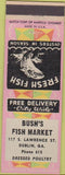 Matchbook Cover - Bush's Fish Market Dublin GA