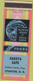 Matchbook Cover - Dakota Cafe Stanton ND