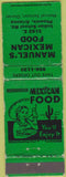 Matchbook Cover - Manuel's Mexican Food Phoenix AZ girlie WEAR