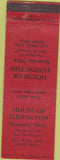 Matchbook Cover - House of Ludington Escanaba MI