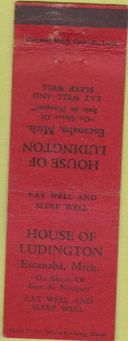 Matchbook Cover - House of Ludington Escanaba MI
