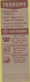 Matchbook Cover - Allis Chalmers Texrope Drives Huntington WV hardware